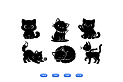 Hand Drawn Cat SVG For Crafts And Vinyl Product Image 1