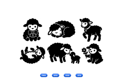 Cute Sheep Vector For Nursery Prints Product Image 1