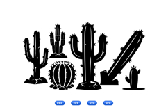 Hand Drawn Cactus SVGs For Invitations And Crafts Product Image 1