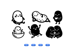 Hand Drawn Kawaii Potato SVG For Crafts Product Image 1
