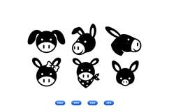 Cute Donkey SVG For Kids Crafts And Decor Product Image 1