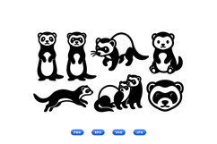 Cute Ferret SVG For Kids Crafts Product Image 1