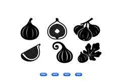 Hand Drawn Fig SVG Clipart For Crafts Product Image 1