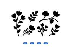 Minimal Floral SVG Clipart For Crafts Product Image 1