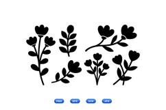 Minimal Floral SVG Clipart For Crafts Product Image 1