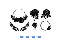 Hand Drawn Floral Wreath Vector For Crafts Product Image 1