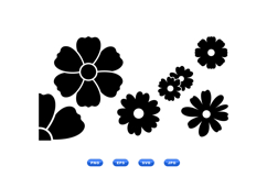 Hand Drawn Daisy Floral Clipart For Crafts Product Image 1