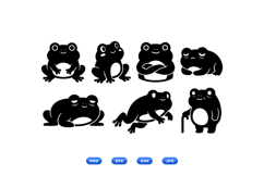 Hand Drawn Frog SVG Clipart For Kids Decor Product Image 1