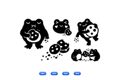 Cute Frog Cookie Clipart For Crafts Product Image 1