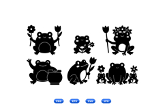 Hand Drawn Frog Floral Svg For Crafts Product Image 1