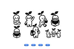 Cute Kawaii Sprout Character Illustration Product Image 1