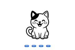 Cute Cat SVG For Crafts And Printables Product Image 1