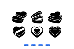 Hand Drawn Heart Chocolate Box Clipart Product Image 1
