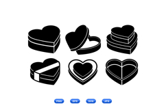 Hand Drawn Heart Chocolate Box SVG For Crafts Product Image 1