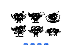 Cute Winged Heart Clipart For Valentine Projects Product Image 1