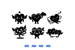 Hand Drawn Winged Heart Clipart For Crafts Product Image 1