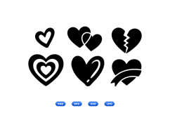 Hand Drawn Heart Clipart For Crafts Product Image 1