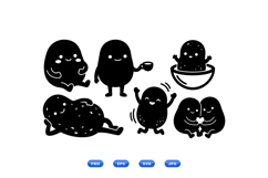 Hand Drawn Cute Potato Character Clipart Product Image 1