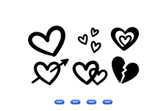 Hand Drawn Heart Clipart For Invitations Product Image 1