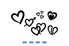 Hand Drawn Heart SVG For Valentines Crafts Product Image 1