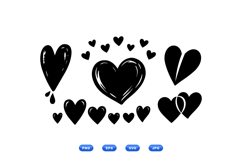 Hand Drawn Heart Clipart For Crafts Product Image 1