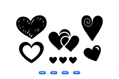 Hand Drawn Heart Clipart For Invitations Product Image 1