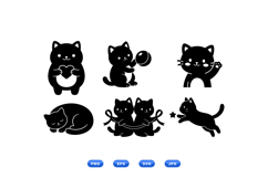 Kawaii Cat SVG Clipart For Crafts Product Image 1