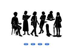 Women Silhouette Clipart For Editorial And Crafts Product Image 1