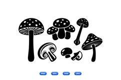 Whimsical Mushroom Clipart For Crafts Product Image 1