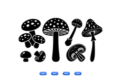 Hand Drawn Mushroom Clipart For Crafts Product Image 1