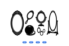 Hand Drawn Vintage Mirror Clipart For Crafts Product Image 1