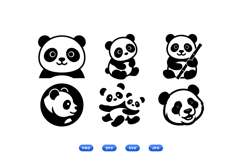 Hand Drawn Panda SVG For Crafts Product Image 1