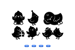 Cute Baby Chick Vector Clipart For Crafts Product Image 1