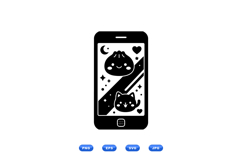 Hand Drawn Kawaii Phone Sticker For Crafts Product Image 1