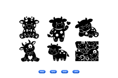 Hand Drawn Cow Clipart For Baby Nursery Decor Product Image 1