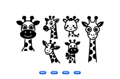 Hand Drawn Giraffe Clipart For Crafts Product Image 1
