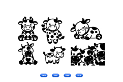 Hand Drawn Cow Vector For Crafts Product Image 1