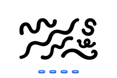 Hand Drawn Wavy Line SVG For Crafts Product Image 1