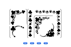 Hand Drawn Clover Corner For Crafts Product Image 1