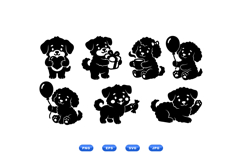 Hand Drawn Puppy SVG Clipart For Crafts Product Image 1