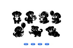 Cute Puppy SVG Clipart For Party Crafts Product Image 1