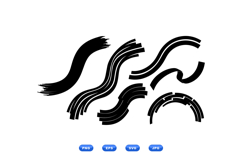 Wavy Brush Stroke SVG For Crafts And Prints Product Image 1