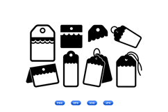 Hand Drawn Scalloped Gift Tag SVG Graphics For Crafts Product Image 1