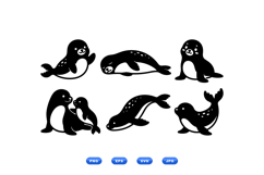 Hand Drawn Seal Clipart For Nursery Decor And Crafts Product Image 1