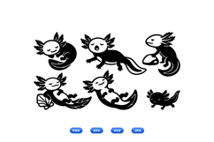 Hand Drawn Axolotl Vector For Crafts Product Image 1