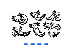 Hand Drawn Axolotl SVG For Crafts Product Image 1