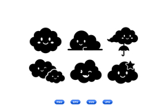 Cute Cloud SVG Icon For Kids Crafts Product Image 1
