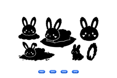Hand Drawn Bunny Clipart For Crafts Product Image 1