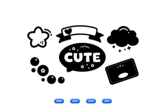 Hand Drawn Cute SVG Elements For Crafts Product Image 1