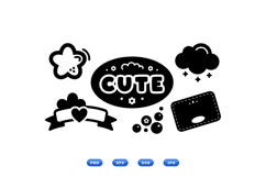 Kawaii Cute Sticker Icon For Crafts Product Image 1